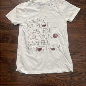 J. Crew Red Wine Collectors T-shirt size XS; NWT